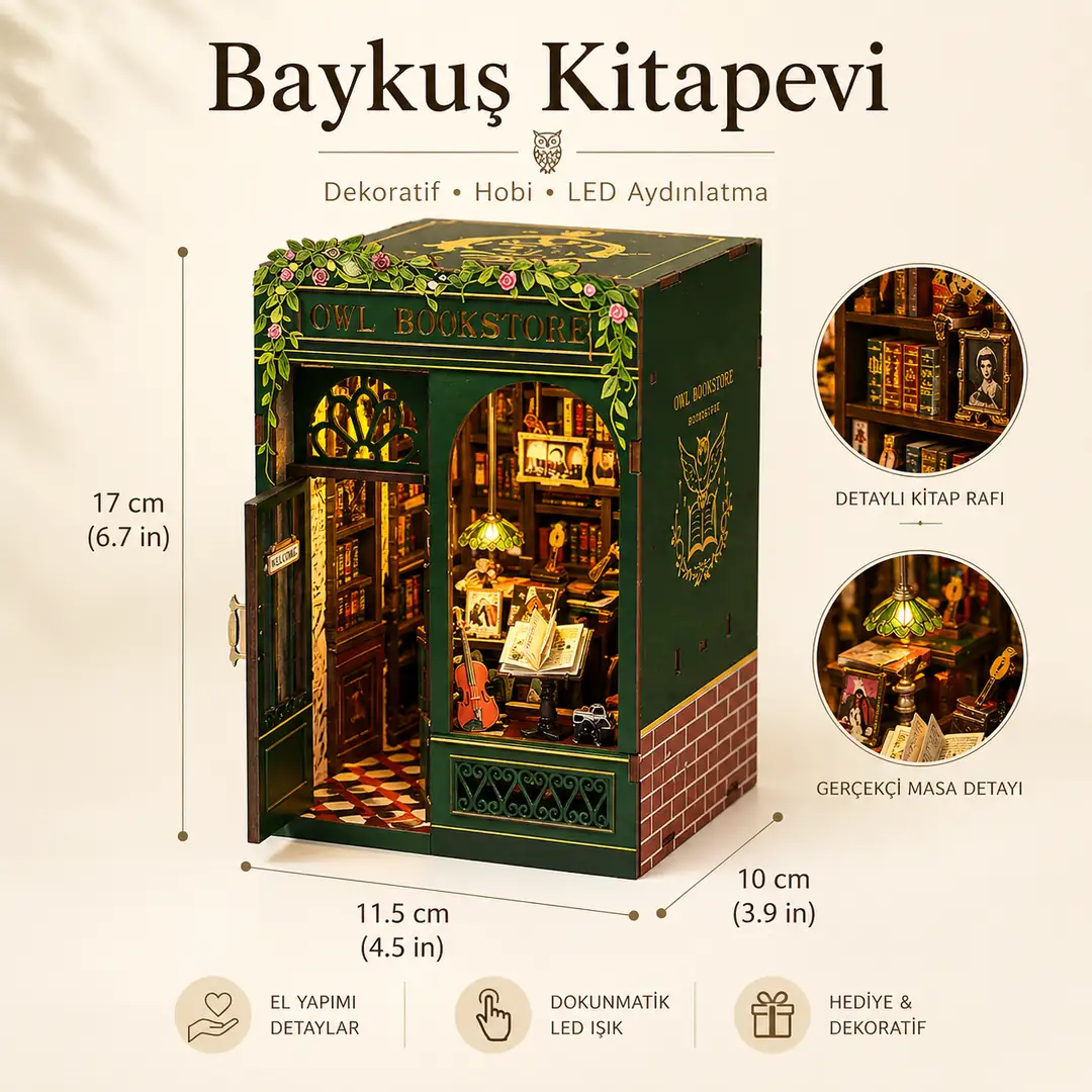 Owl Bookstore teknik detaylar ve ürün ölçüleri