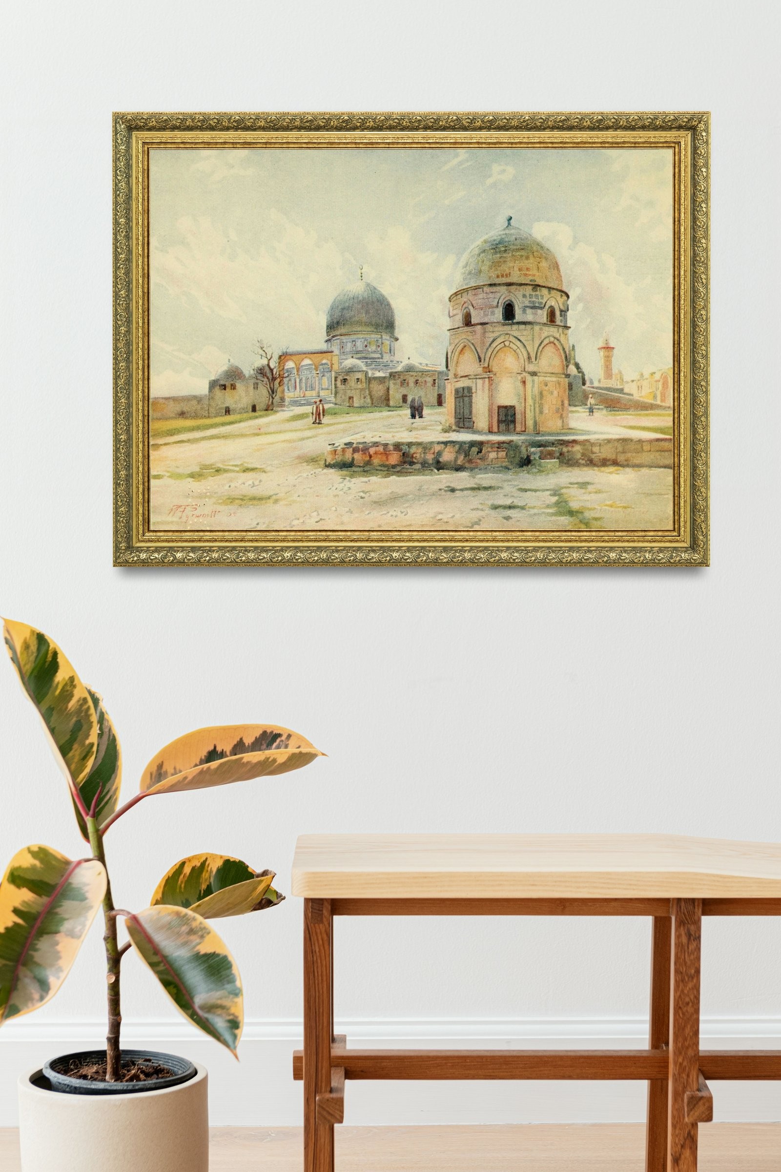 Tarihi MescidI Aksa Kudüs'Ün İncisi 60x80 cm Çerçeveli Tablo