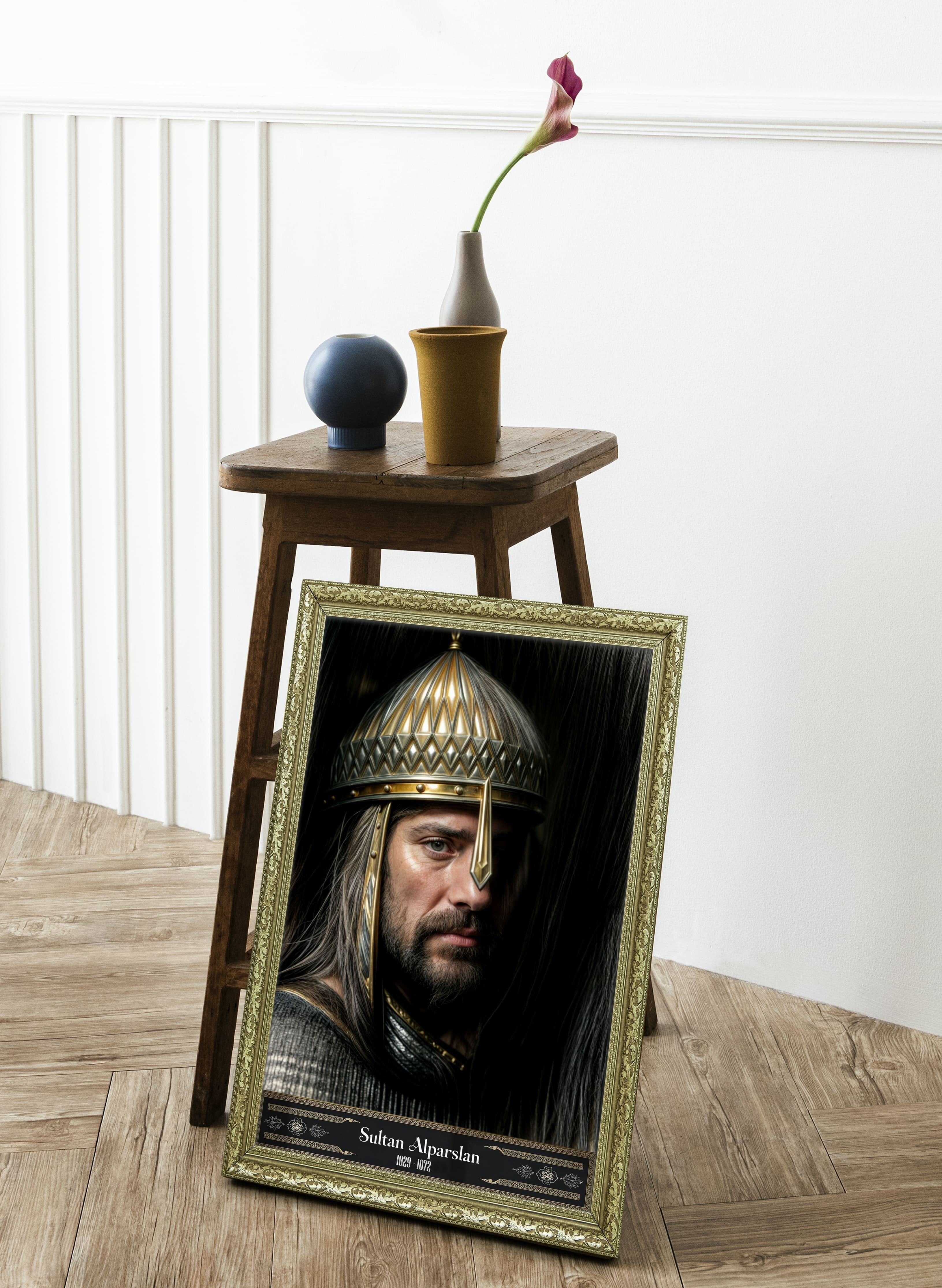 Sultan Alparslan Özel Çalışma Çerçeveli Tablo 60x80 cm