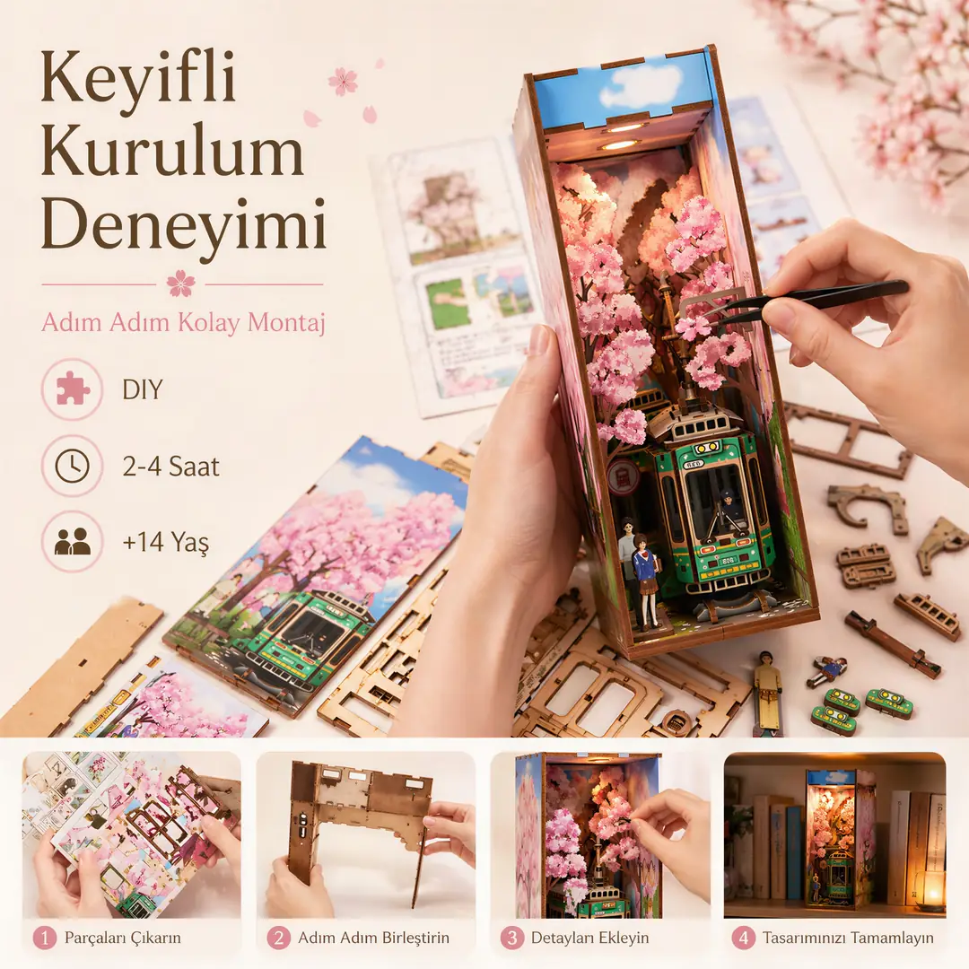 Sakura Seyahati – Japon Kiraz Çiçeği Book Nook