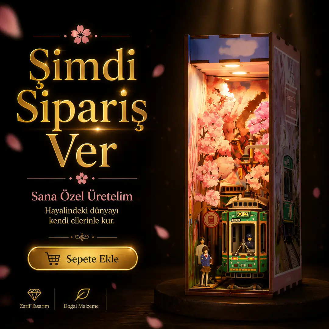 Sakura Seyahati – Japon Kiraz Çiçeği Book Nook