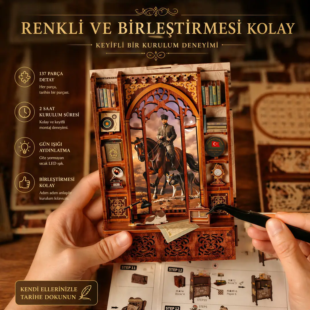 Atatürk çalışma odası DIY kurulum süreci