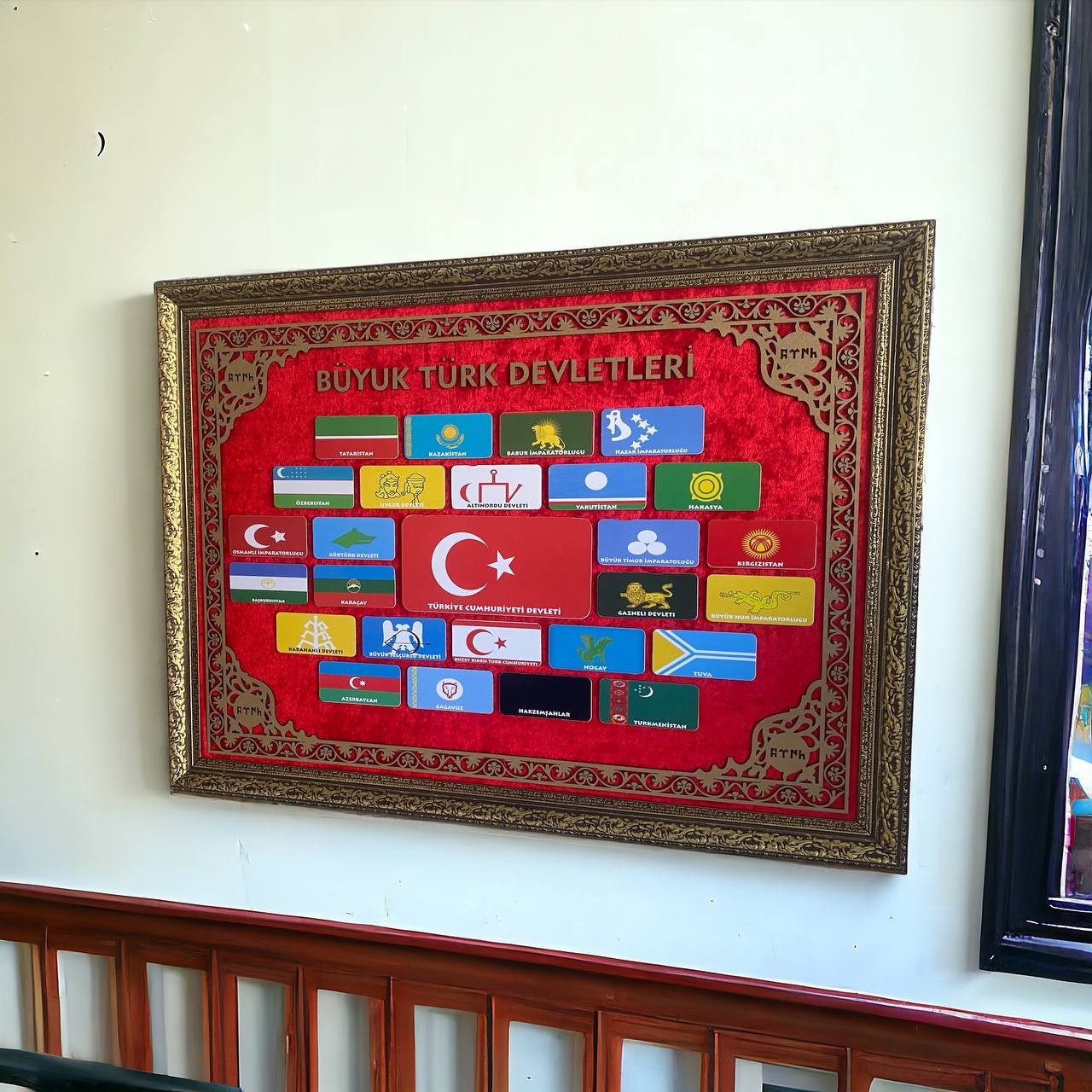 Desenli 27 Büyük Türk Devleti Tablo 60x80 cm