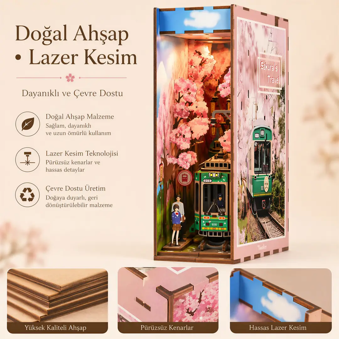 Sakura Seyahati – Japon Kiraz Çiçeği Book Nook
