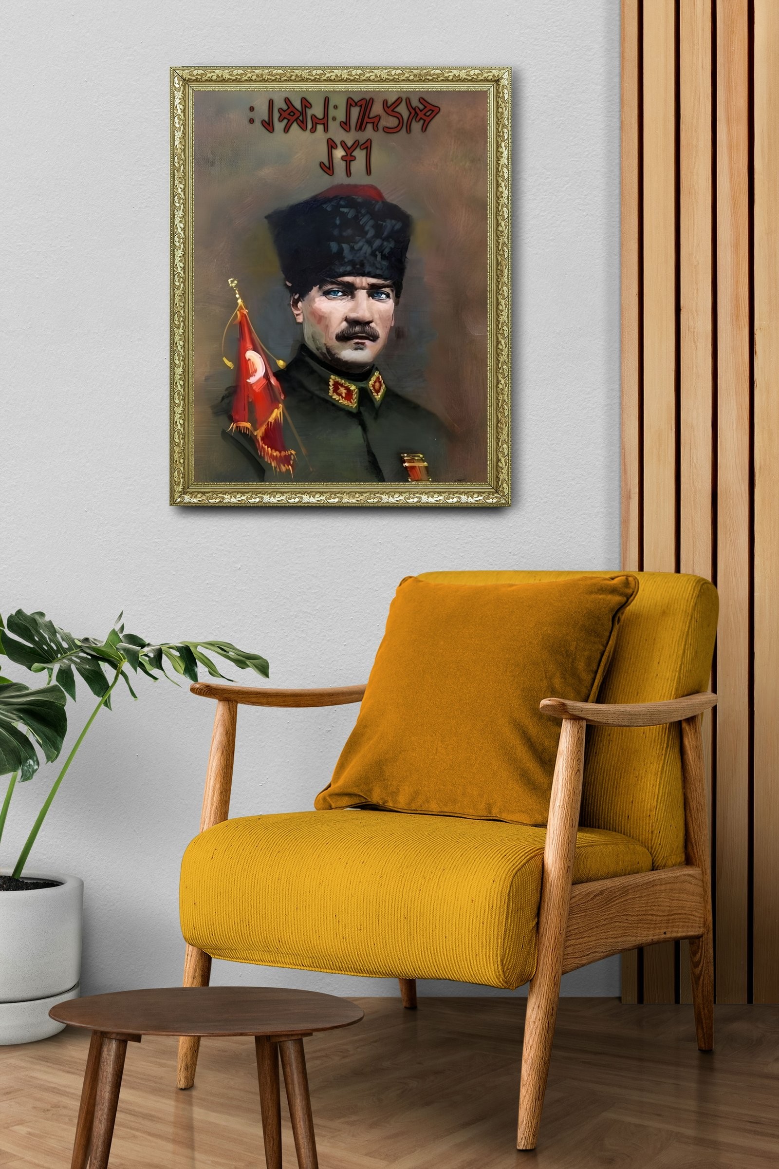 Bozkurt'Un Bakışı 60x80 cm Çerçeveli Tablo