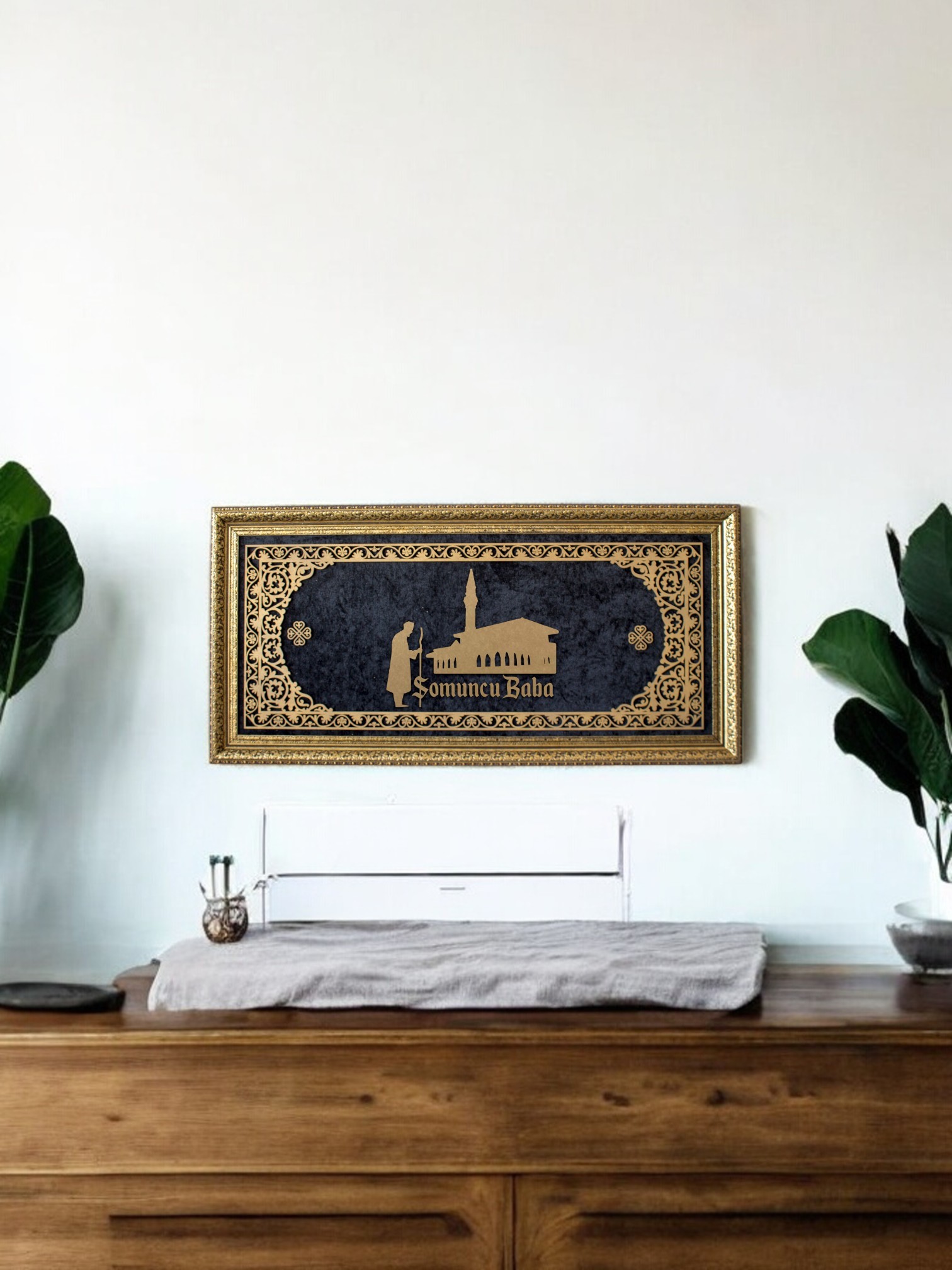 Somuncu Baba Hat Sanatı Tablo 40x80 cm