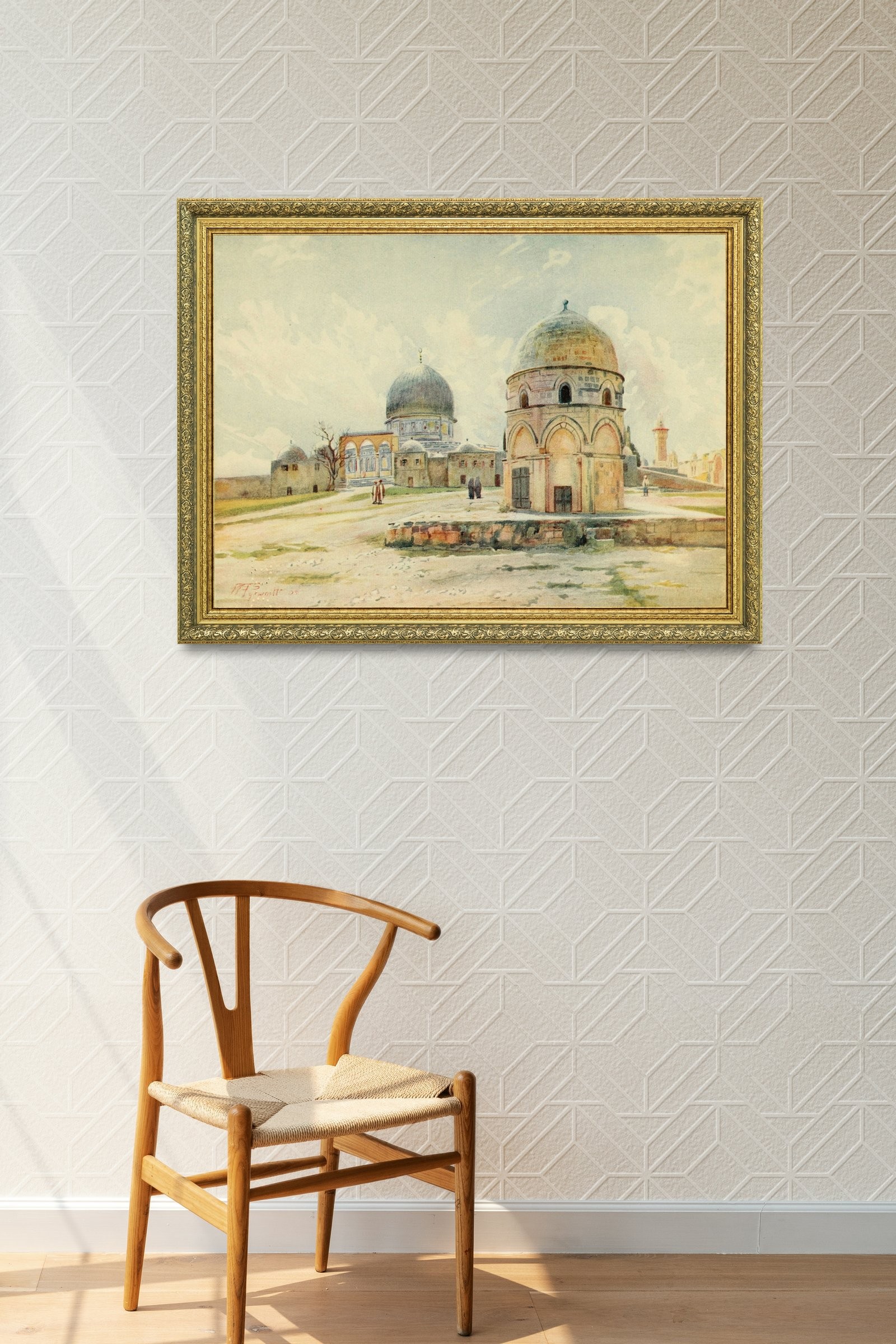Tarihi MescidI Aksa Kudüs'Ün İncisi 60x80 cm Çerçeveli Tablo