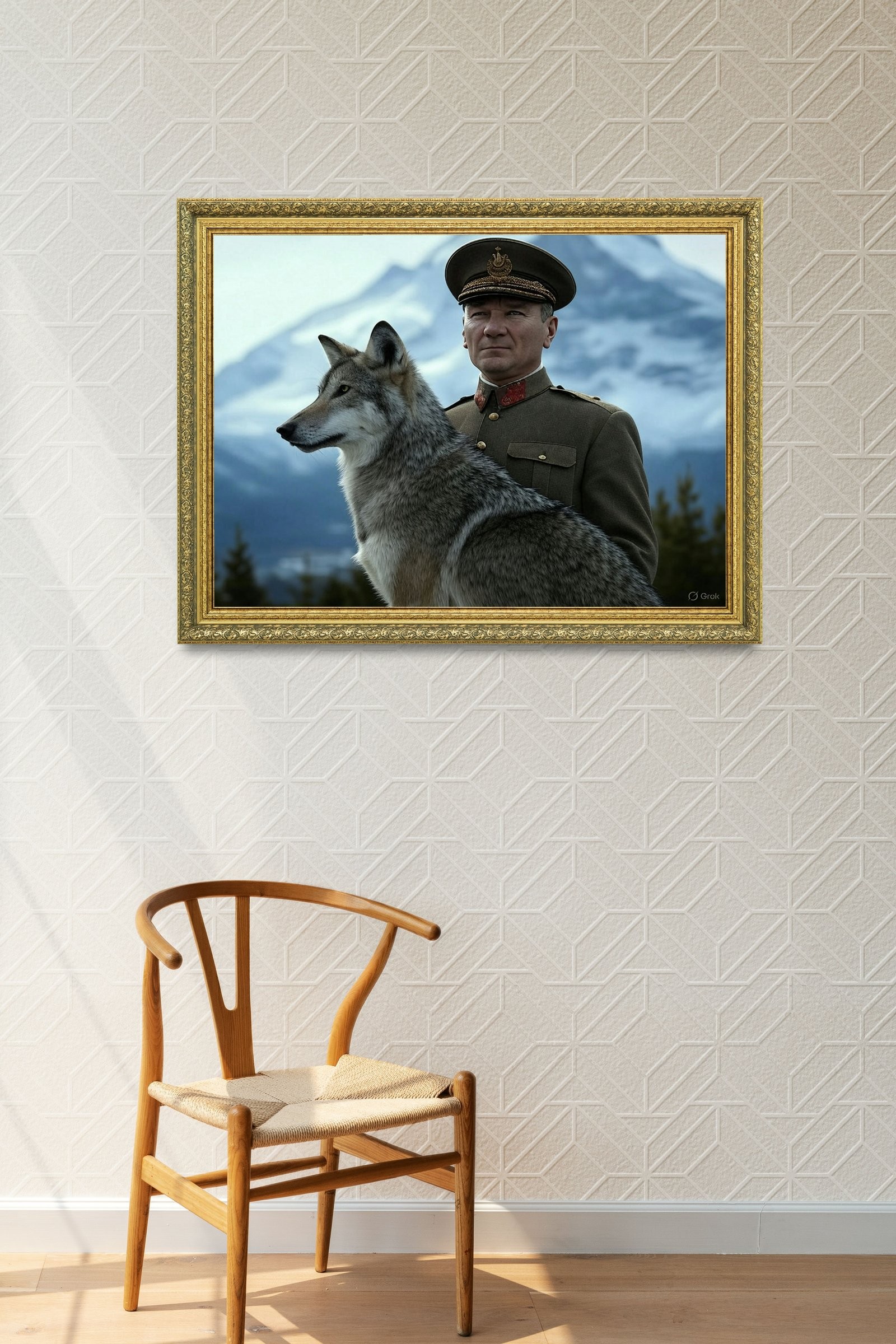 Bozkurt ve Kumandan 60x80 cm Çerçeveli Tablo