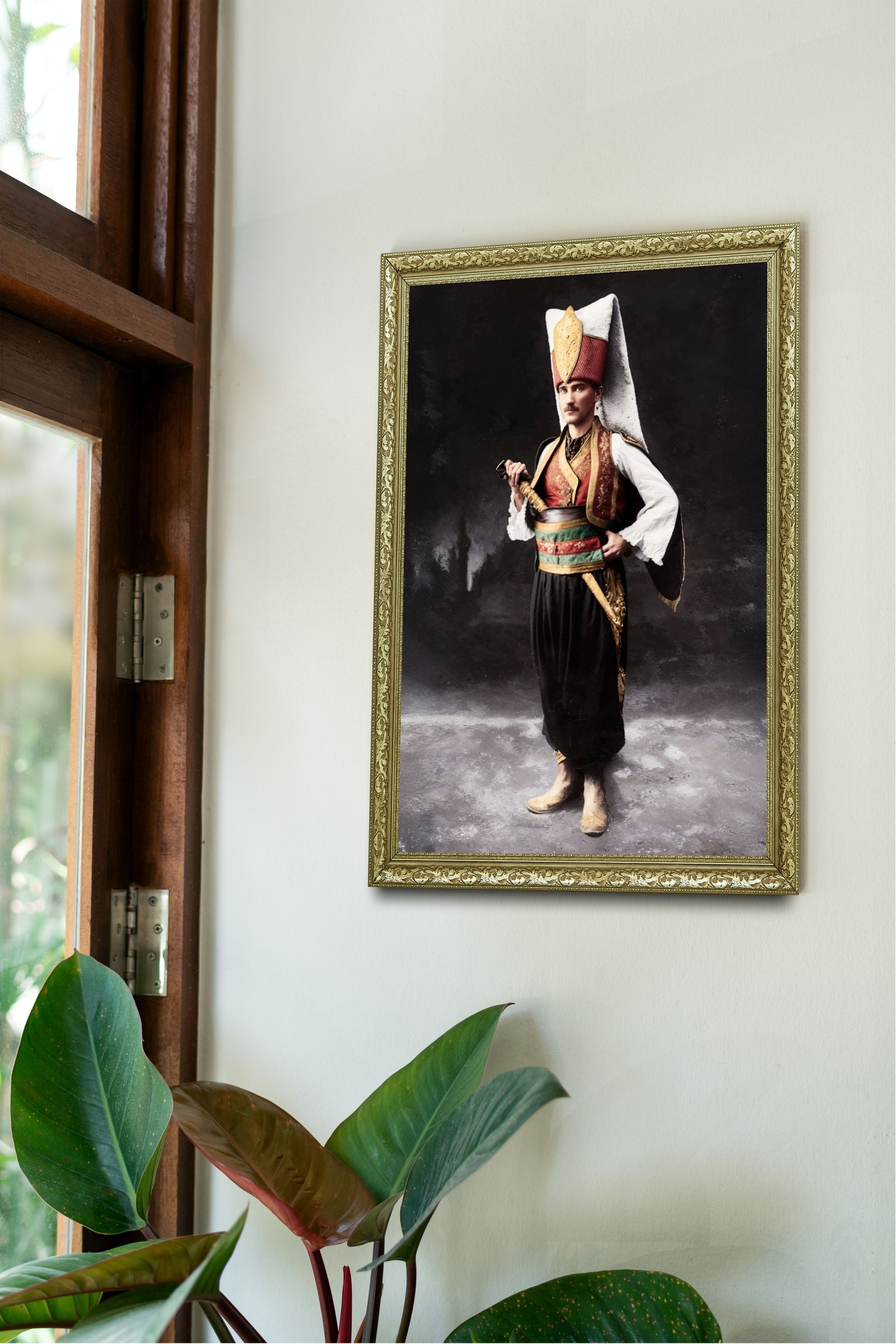 Yeniçeri Onuruyla Dimdik 60x80 cm Çerçeveli Tablo