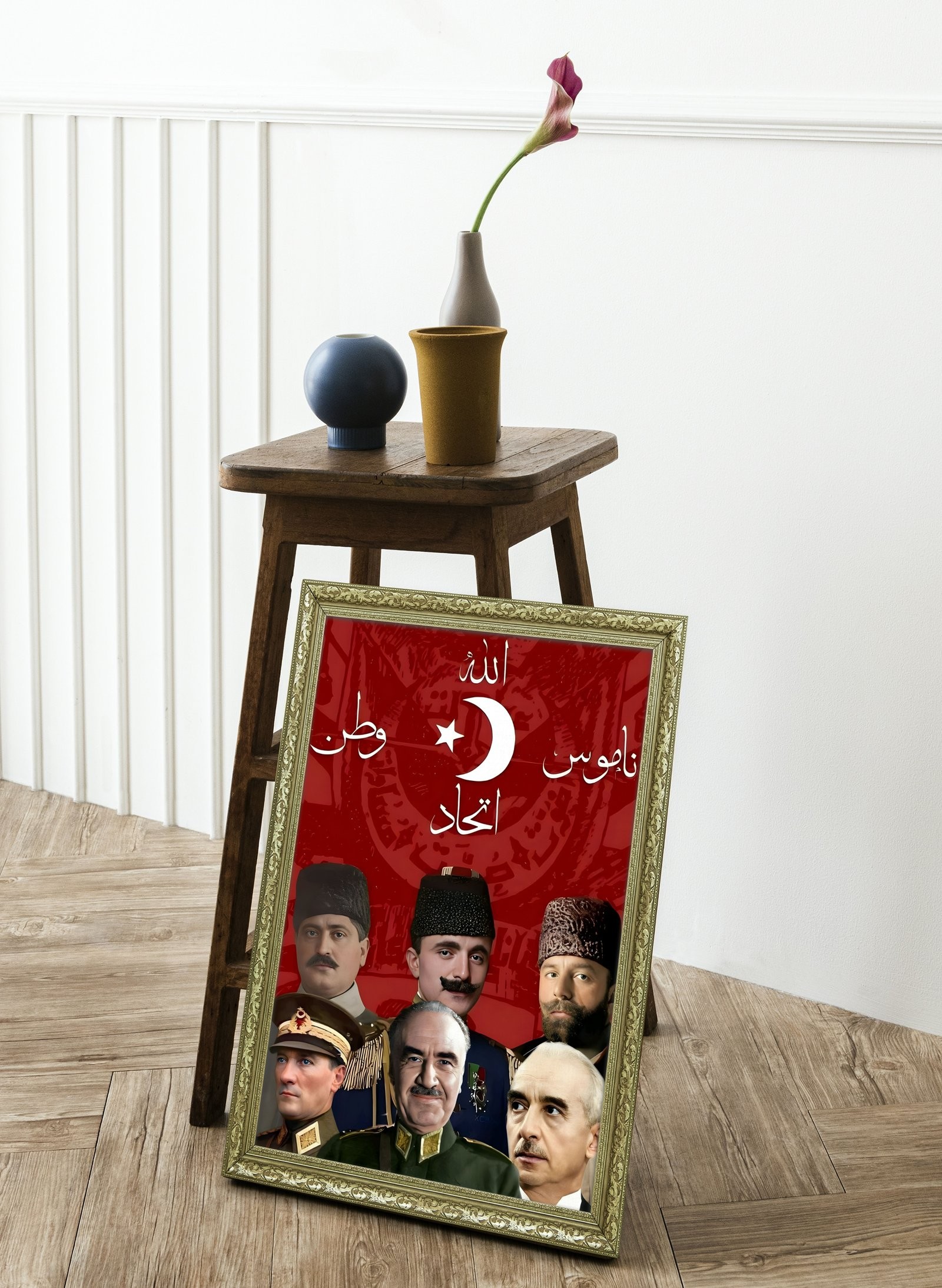 İttihatın Öncü Liderleri 60x80 cm Çerçeveli Tablo