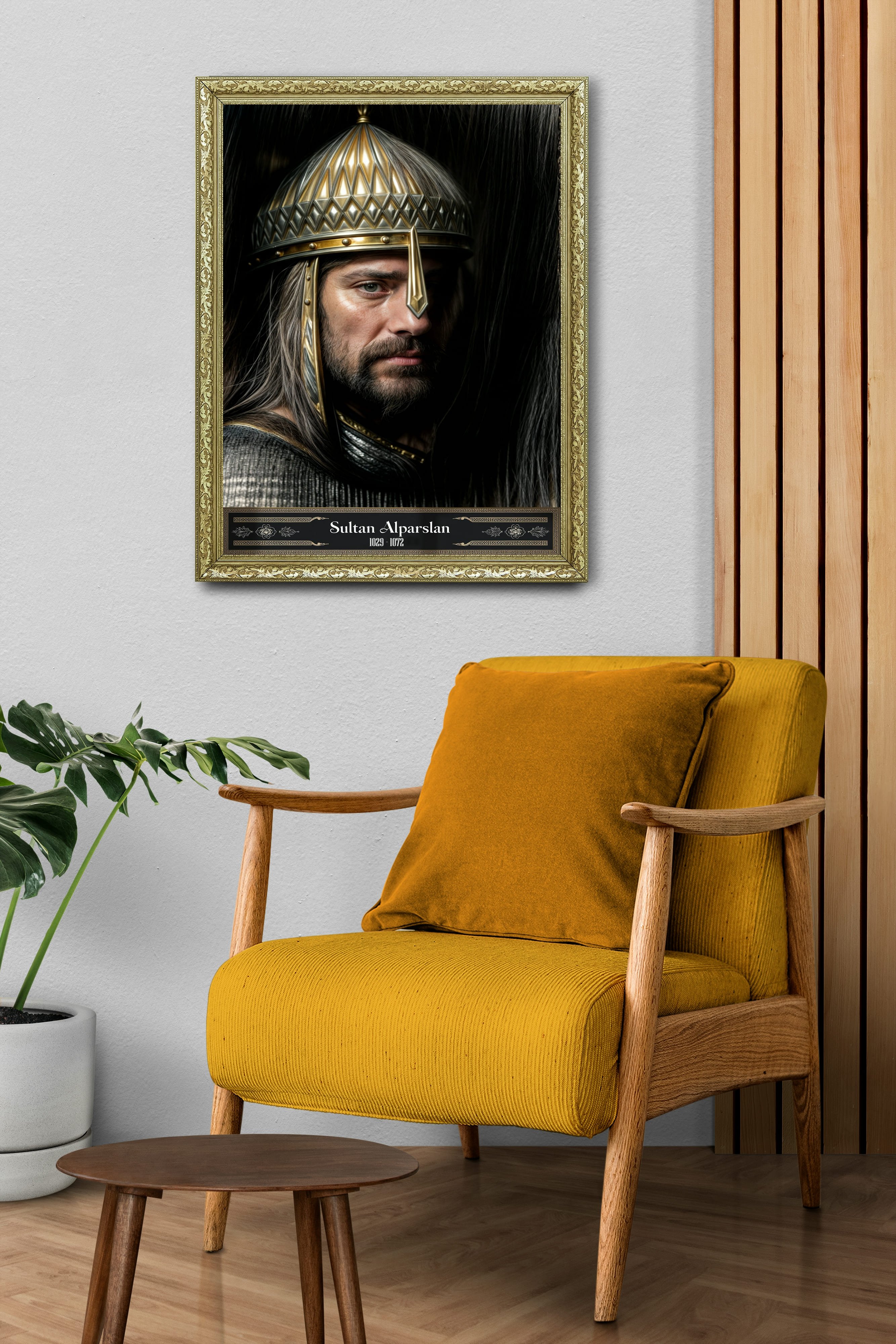 Sultan Alparslan Özel Çalışma Çerçeveli Tablo 60x80 cm