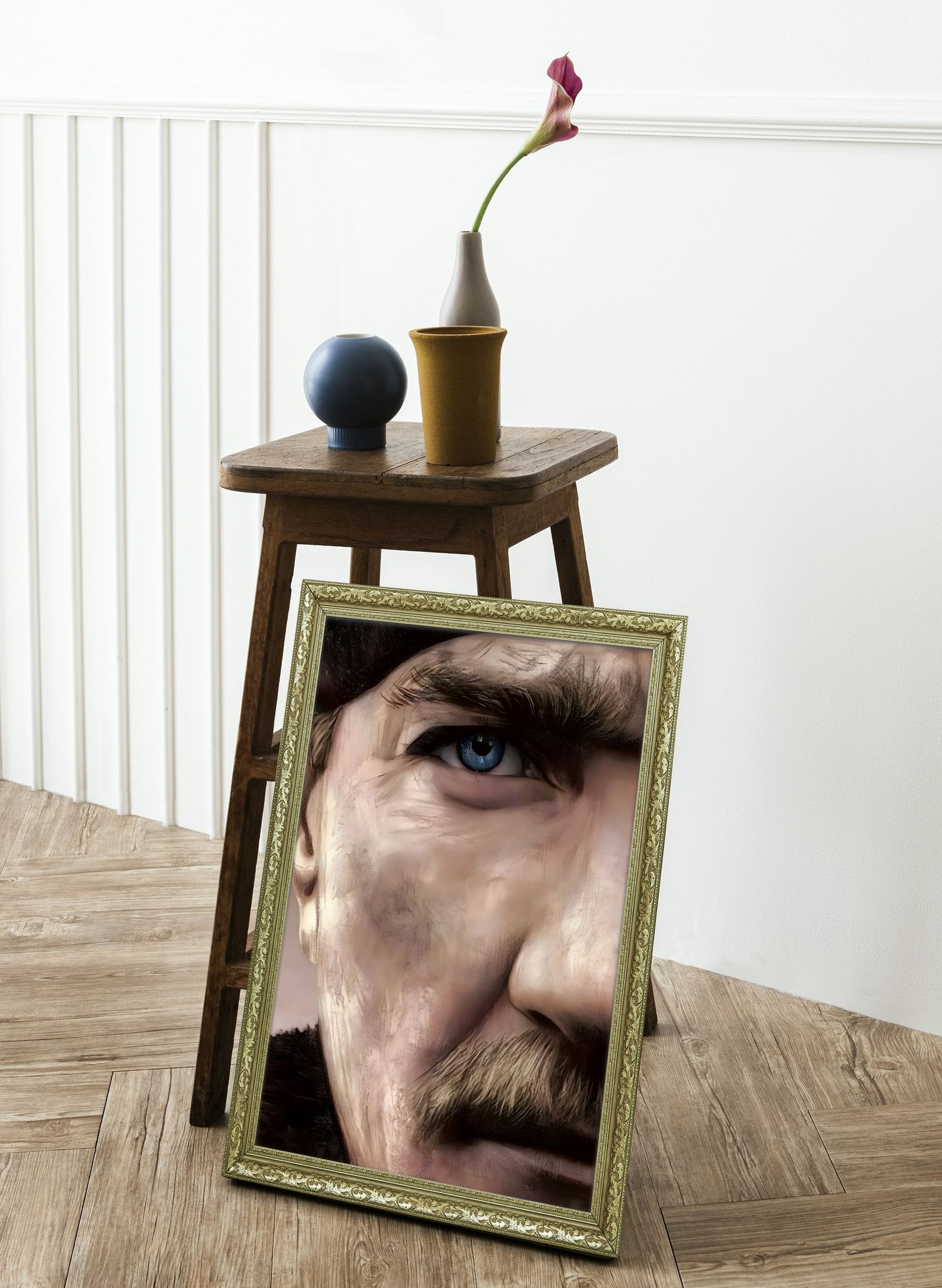 Gözlerde Saklı Kararlılık 60x80 cm Çerçeveli Tablo