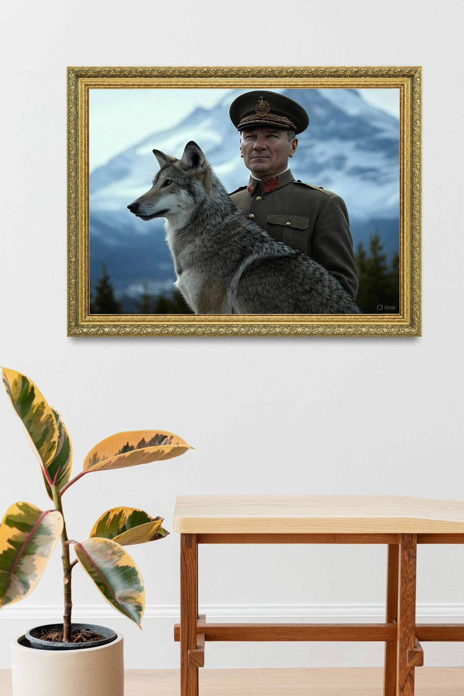 Bozkurt ve Kumandan 60x80 cm Çerçeveli Tablo