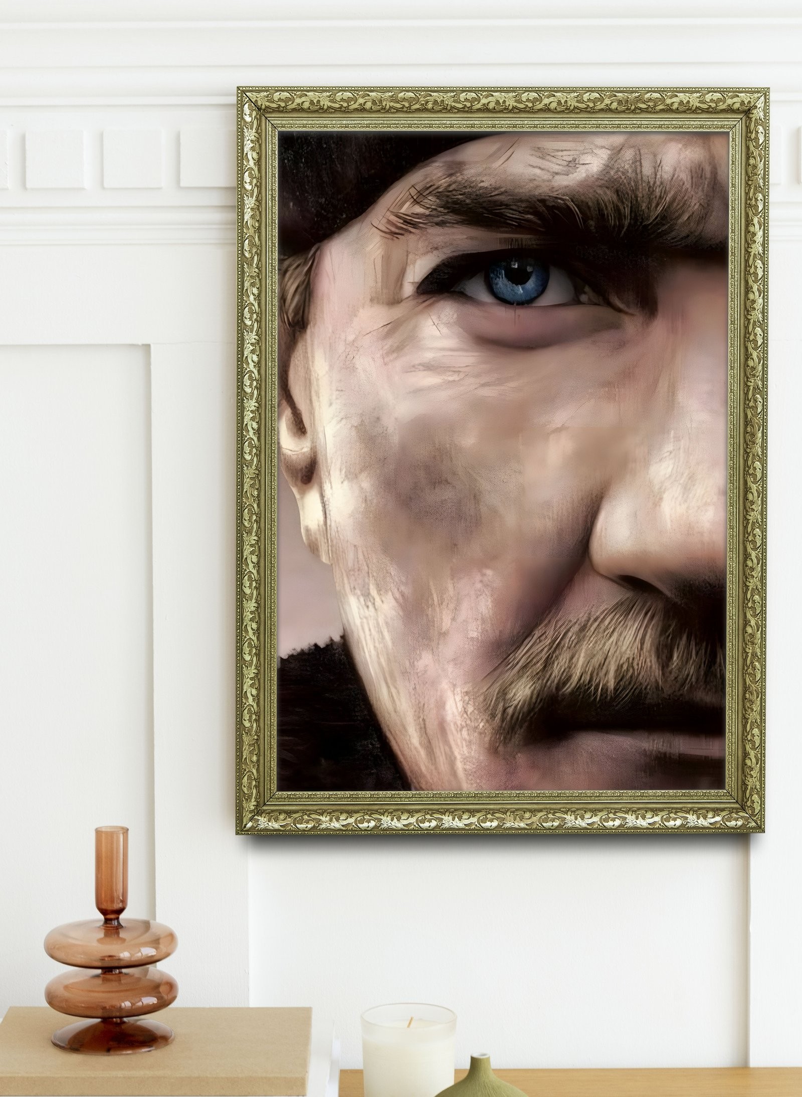 Gözlerde Saklı Kararlılık 60x80 cm Çerçeveli Tablo
