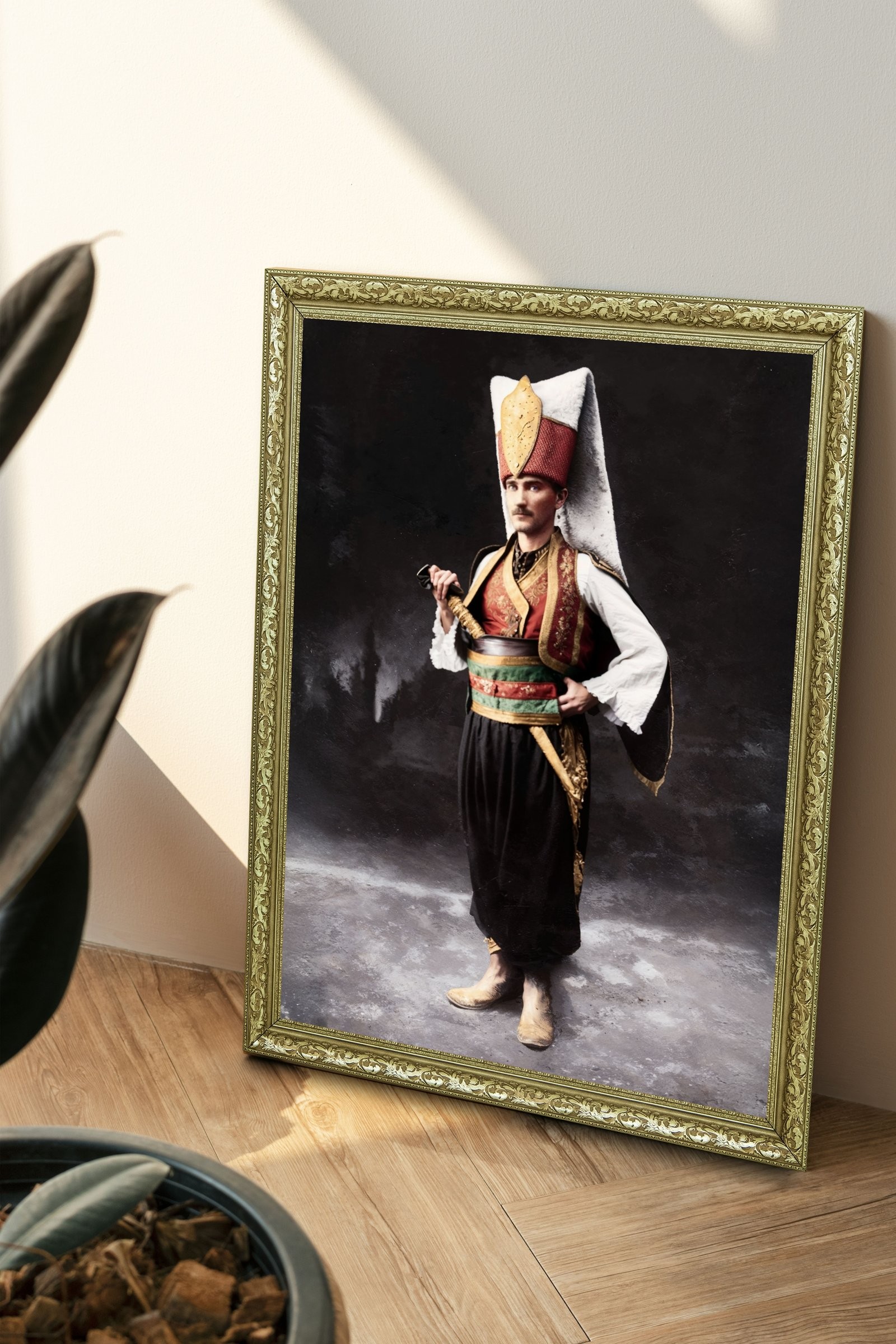 Yeniçeri Onuruyla Dimdik 60x80 cm Çerçeveli Tablo