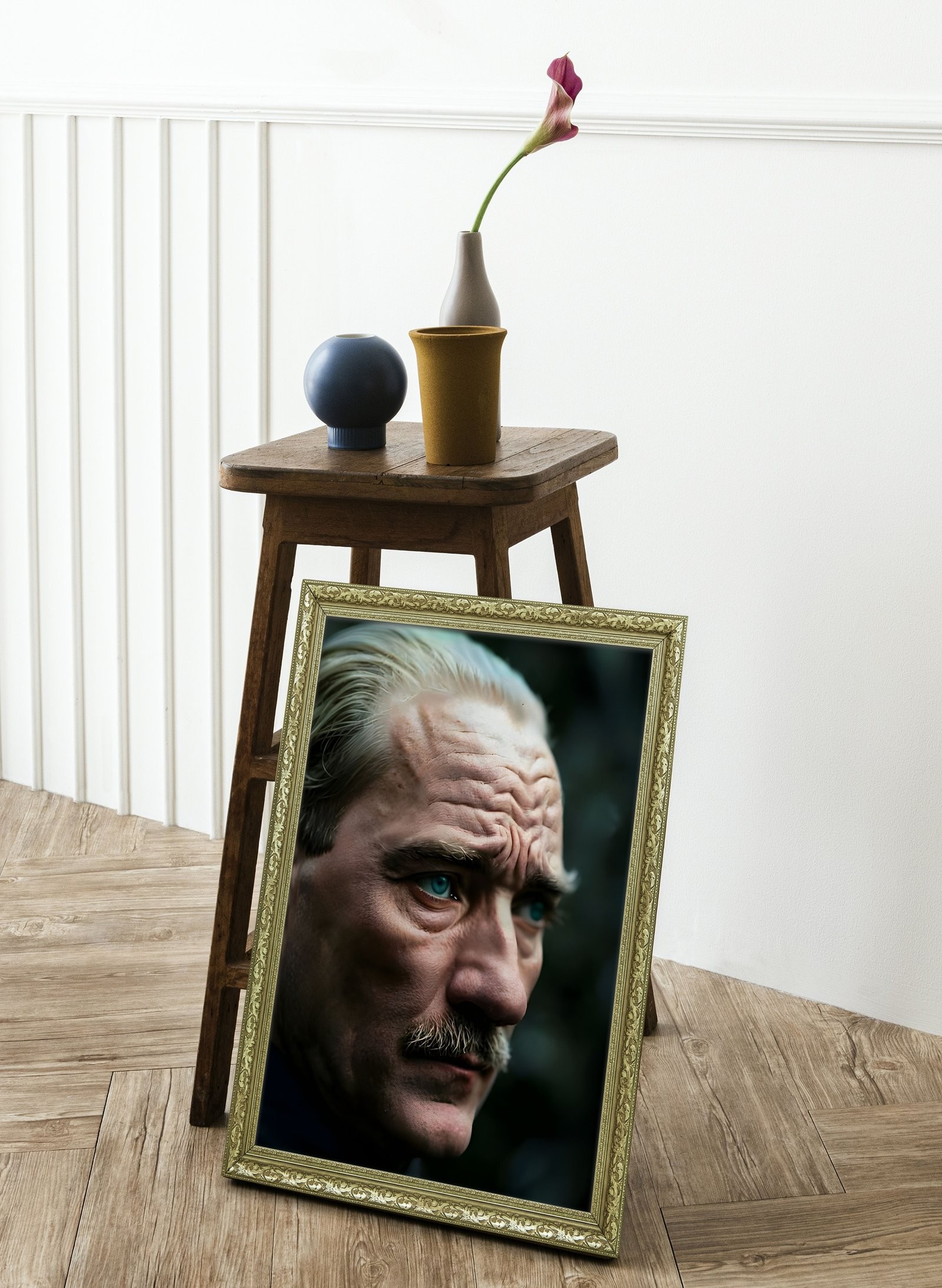 Derin Bakışlarda Bir Tarih 60x80 cm Çerçeveli Tablo