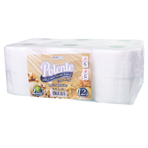 4 Kg Polente Mini Jumbo Tuvalet Kağıdı 12*100 Mt (498) Pk 12 Rulo