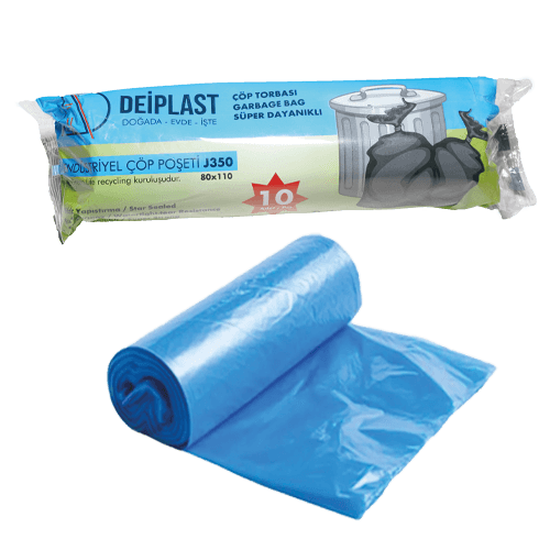 80*110 Jumbo Çöp Torbası 350 Gr Mavi(Deip) Kl 20 Rulo
