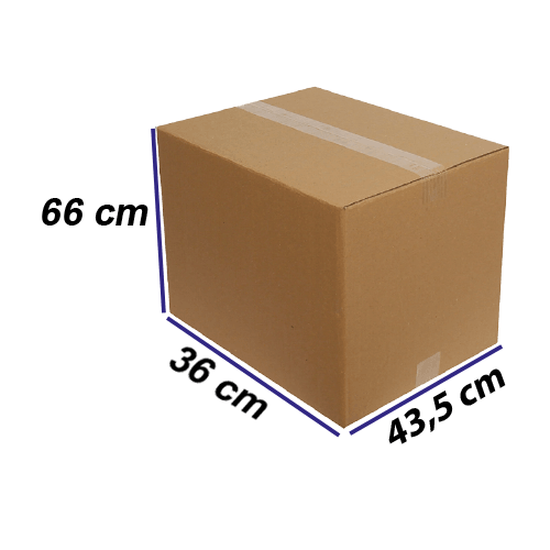 43,5*36*66 Kraft Karton Dopel Koli Baskısız Pk 10 Adet