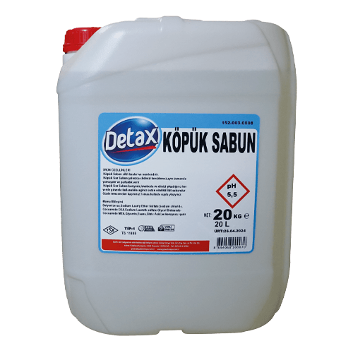 20 Kg Detax Köpük El Sabunu (Güleç) Adet
