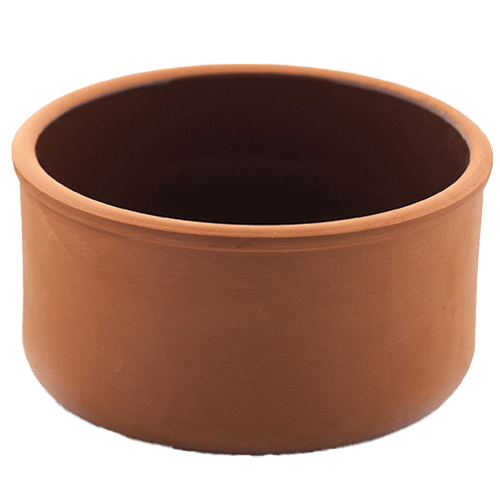 2000 Ml Toprak Kase 19*10 Cm İçi Kahverengi Sırlı (Vıa)