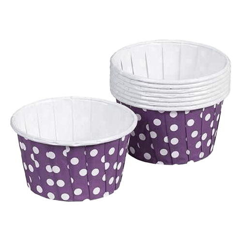 Muffin Kek Kapsülü Mor Puantiyeli 30*50 Ad Kl 1500 Adet