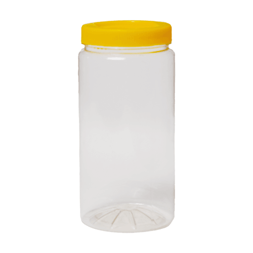 1,5 Lt Pet Kavanoz Şeffaf + Kapak (Sarı) pk (55 ad)