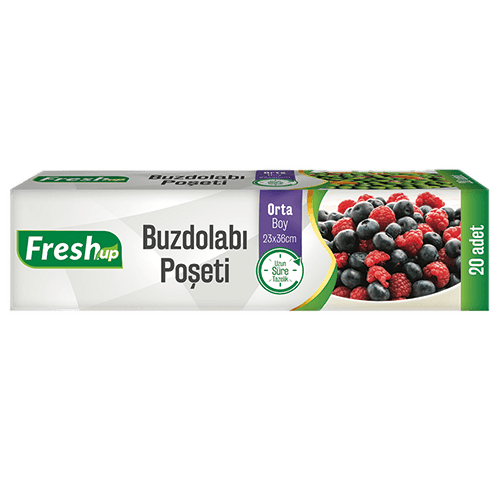 24*38 E-Refresh Buzdolabı Poşeti Orta Boy (50*20 Ad) Kl 50 Paket