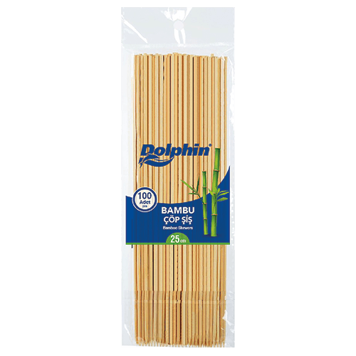 25 Cm*2,5 Mm Dolphin Bambu Çöp Şiş 200*100 Ad (0012Brs) Kl 20000 Adet