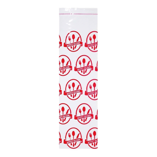 Jelatin Kaşık Kılıfı Bantlı 25*1Kg (Afiyet Olsun Baskılı) Kl 25 Kg