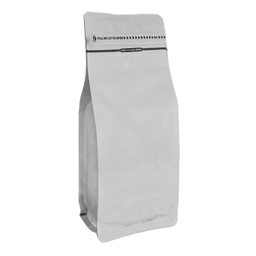 11*29 Cm Parlak Beyaz Kilitsiz Flat Bottom Doypack Kl 750 Adet
