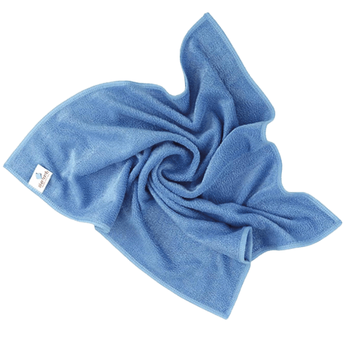 40*40 Cm Silver Mikrofiber Havlu Overloklu Temizlik Bezi -Mavi 360 Gr (1142) Pk 5 Adet