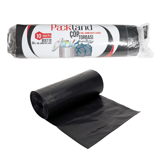 80*110 Jumbo Çöp Torbası J 400 Gr Siyah Paket