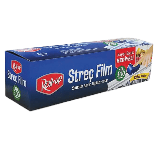 9 Mic Roll Up Streç Film 30 Cm*300 M (Kayar Bıçak Hediyeli) (Ur-Str-0250) (Brs) Adet