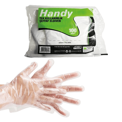 Pet Şeffaf Eldiven 100 Adet Handy Norm L Paket