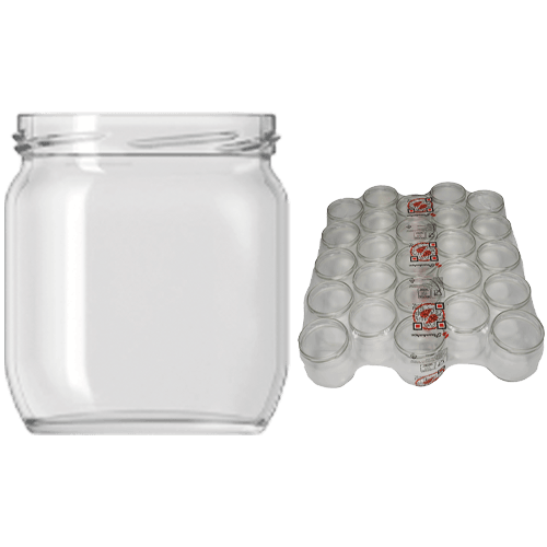 425 Ml Cam Kavanoz Silindir (Şşc 141942) Orj Paket 25 Adet