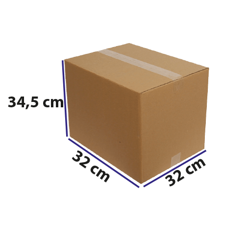 32*32*34,5 Kraft Karton Dopel Koli Baskısız Pk 15 Adet