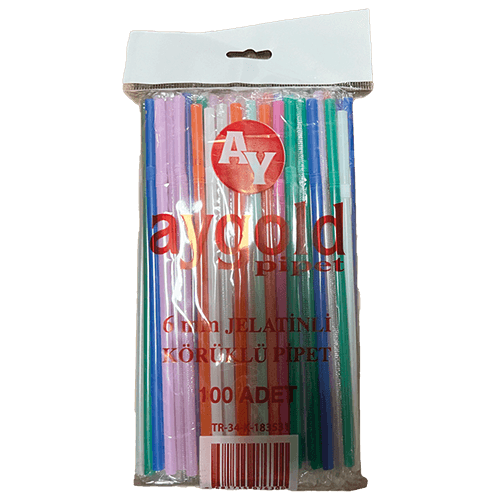 6 Mm 22 Cm Jelatinli Körüklü Pipet (P001) (Ayk) Pk 100 Adet
