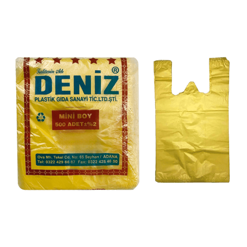 Süper Mini Pe Poşet Sarı (20*500 Ad) Kl 20 Paket