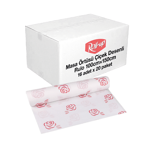 100*150 Masa Örtüsü Çiçek Desenli Roll-Up Rulo 16 Yaprak (Tm-Kgt-0213) Brs Kl 20 Rulo