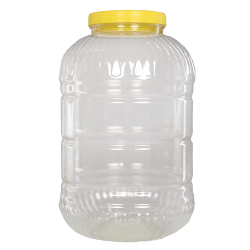 7 Lt Pet Kavanoz Şeffaf + Kapak (Sarı) Pk 12 Adet