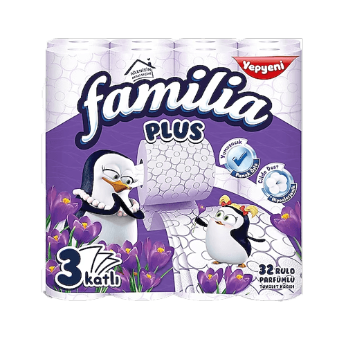 Famılıa Plus Tuvalet Kağıdı 4*32 Ad (Mor) Kl 96 Rulo