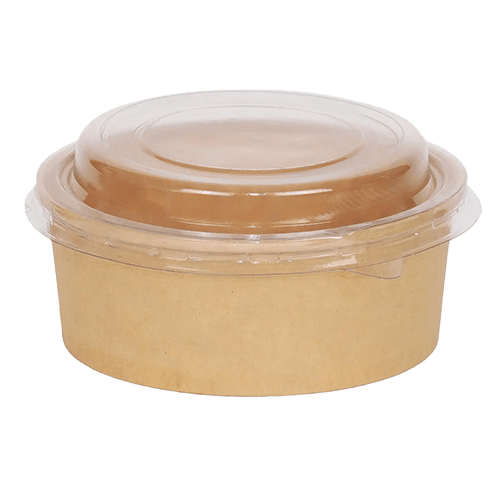 20 Oz 550 Cc Kraft Baskısız Salata Kasesi Kapaklı Olşm Pk 50 Adet