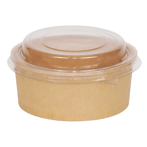 38 Oz 1100 Cc Kraft Baskısız Salata Kasesi Kapaklı Olşm Pk 50 Adet