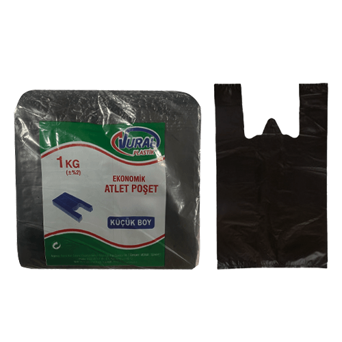 Küçük Boy Siyah Ekonomik Atlet Poşet (Vrl) Pk 1 Kg