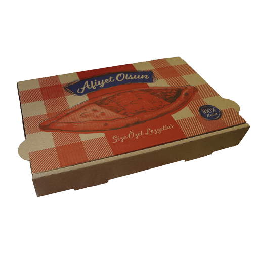 28*18 Cm Pide Kutusu Standart Kısa (Arı) Pk 100 Adet