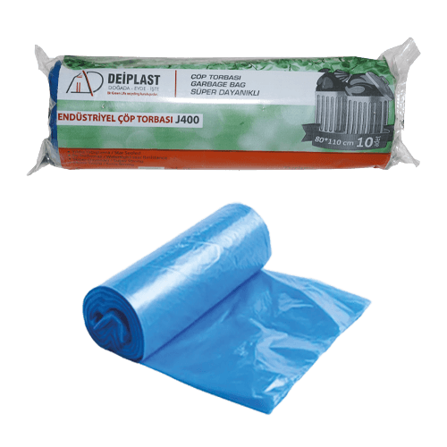 80*110 Jumbo Çöp Torbası 400 Gr Mavi(Deip) Kl 20 Rulo