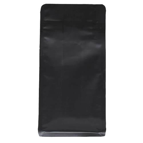 14*37 Cm Mat Siyah Kilitsiz Flat Bottom Doypack (477) Kl 500 Adet