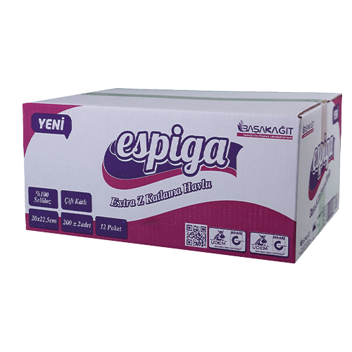 Espiga Extra Dispanser Z Katlama Havlu 12*200 Ad (624) Kl 2400 Adet