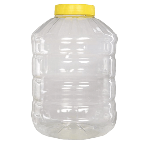 15 Lt Pet Kavanoz Şeffaf + Kapak (Sarı) Pk 10 Adet